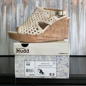 Beige boho, cork platform sandals!